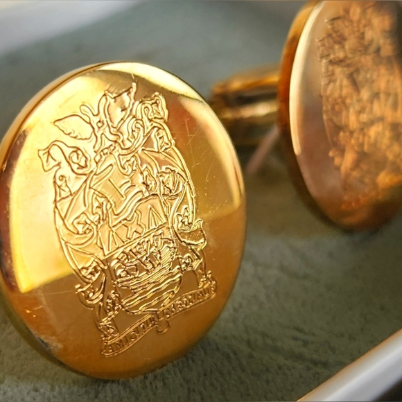 Vintage Anson Gold-Tone Cufflinks - Picture 4 of 13